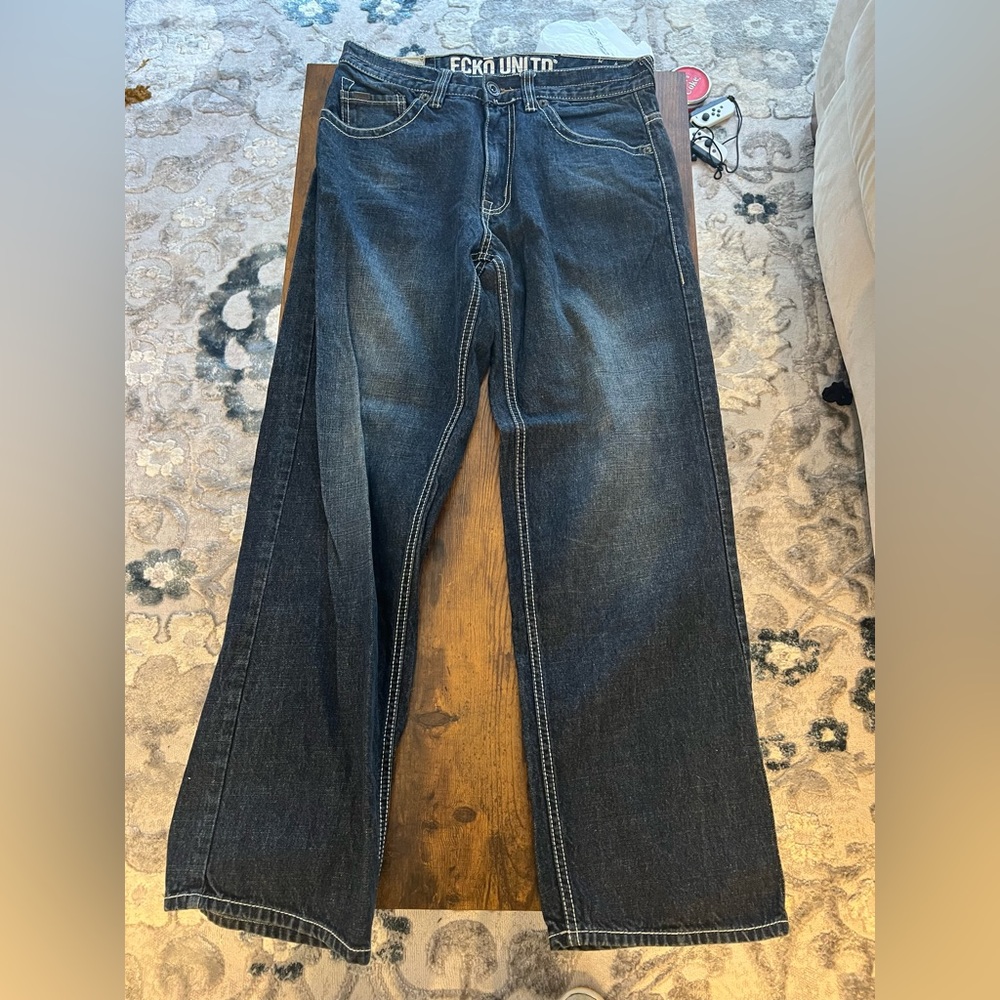 Ecko Unltd Mens Jeans Size 32 Fine Jeans pocket designs VTG Clean